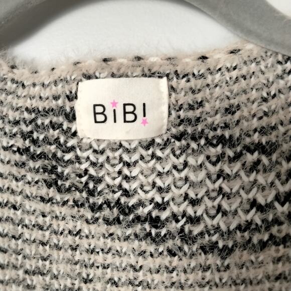 Bibi Sz S Leopard Print Longline Duster Eyelash Cardigan Sweater Tan Open Front - Picture 6 of 7